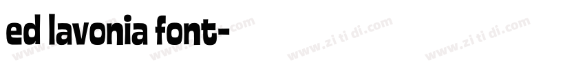 ed lavonia font字体转换